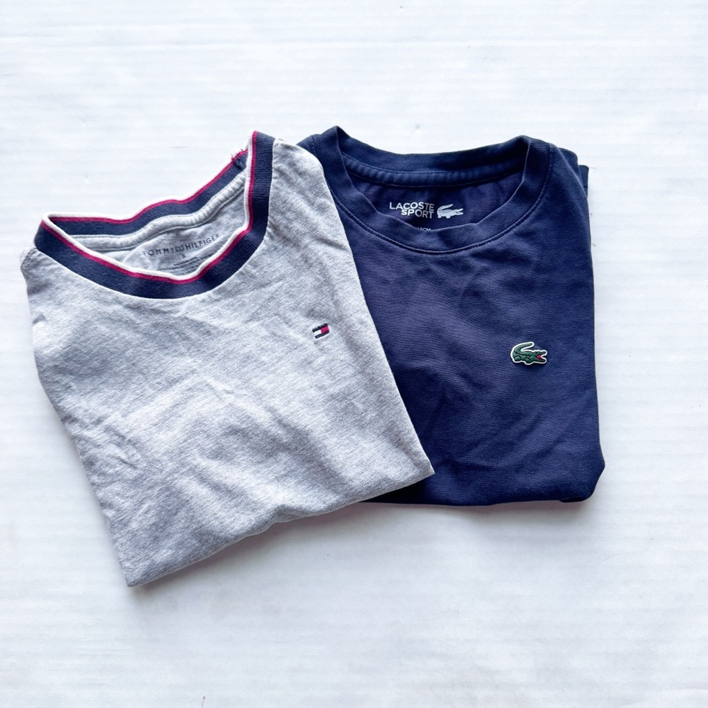 Lacoste Boy’s Ultra Dry Sports T-shirt and
Tommy Hilfiger T-Shirt in Grey - Picture 15 of 16